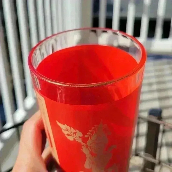 (1) Vintage Culver Mandalay Hindu Goddess Glass Bar Cart Glassware - Picture 9 of 11